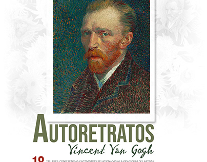 Afiche promoción "Autorretratos de Vicent Van Gogh"