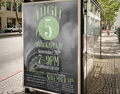 Kappa Pi - High 5 Event Poster