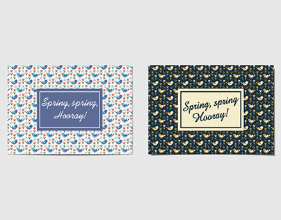 Spring Pattern Greeting Cards