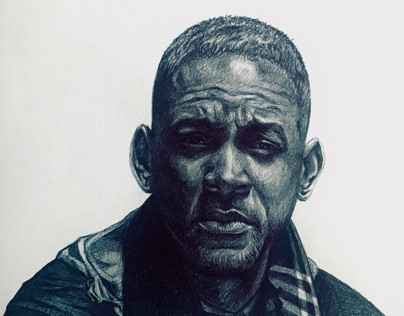 Will Smith, ink on sketch pad