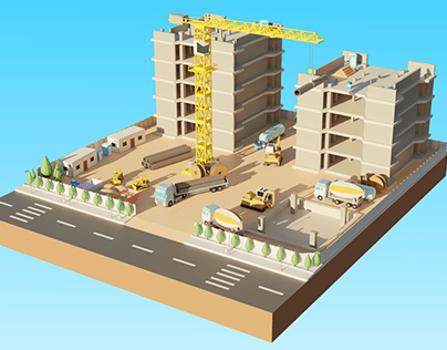 Lowpoly Construction Zone