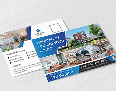 Real estate postcard template or direct mail