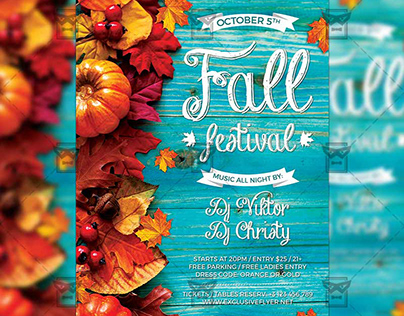 Fall Festival Flyer - Seasonal A5 Template