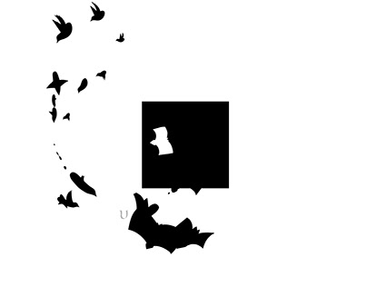 Logo birds morphing into books animation