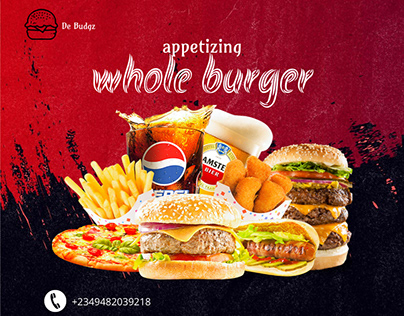 Burger ads flyer