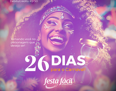 Design de Posts para Carnaval Festa Fácil