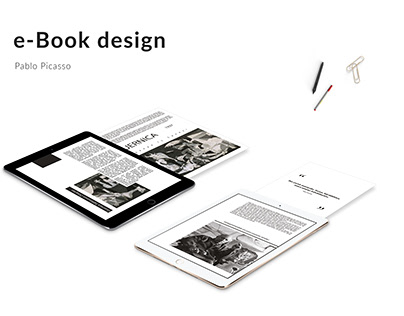 e-book design about "Pablo Picasso"