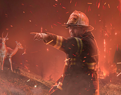 The Firefighter - Photoshop Manipulation