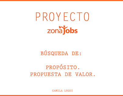 Proyecto Zona Jobs Estructura: Design thinking