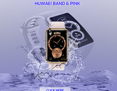 SOCIAL MEDIA POSTER-FITNESS HUAWEI BAND 6 PINK WATCH
