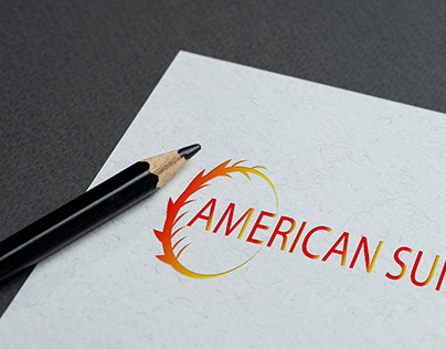 unique logo modern design american sun mokeup