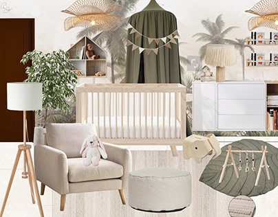 Project thumbnail - Interior design. Collage. Baby's room.