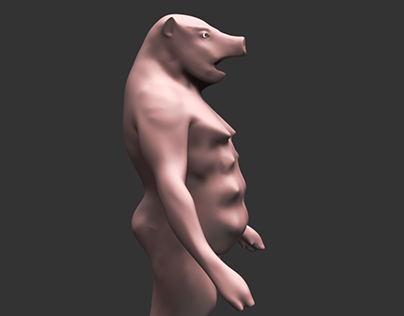 Pig Man 3D Model