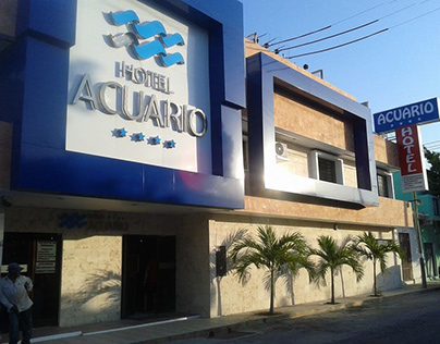 Architects in Cancun. Small hotel facade remodeling