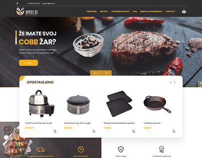 Barbecue and grilling webstore design