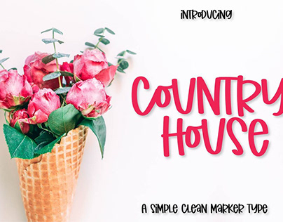Country House - A Clean Marker Font 💖