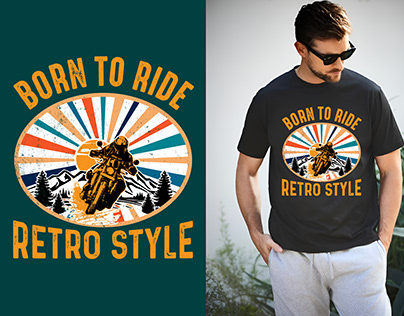 Retro Motorcycle T-Shirt Design