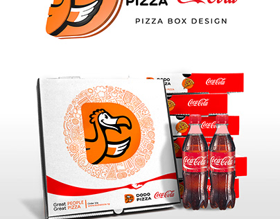 PIZZA BOX PACKAGING DESIGN FOR DODOPIZZA X COCA COLA