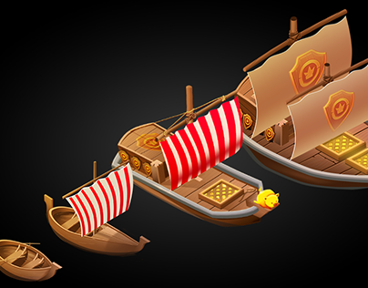 Boats for mobile game