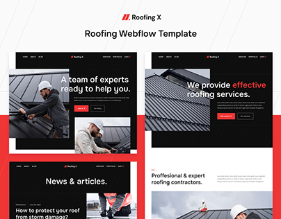 Roofing X - Construction Webflow Template