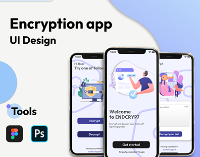 Encryption Mobile App UI Design