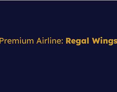 Premium Airline Branding: Regal Wings