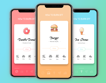Burn off Calories Mobile App Concept
