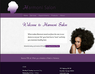Harmoni Salon Website Design