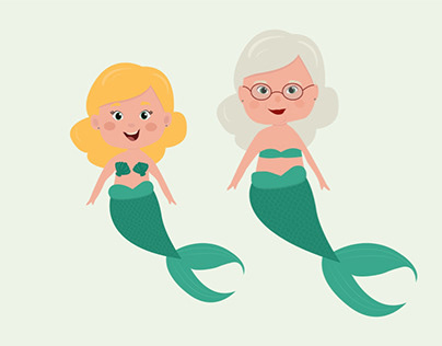 Illustration, mermaids