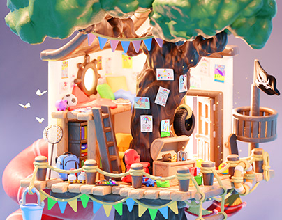Project thumbnail - A cosy tree house 🌳
