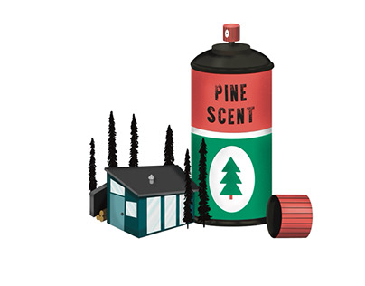 pine scented.