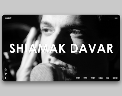 Shiamak Davar Landing Page Design
