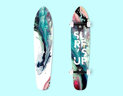 Surf's up! longboard artwork