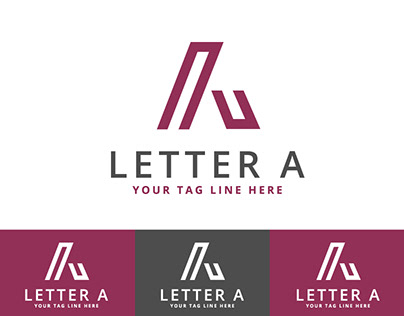 Letter A Logo Isolated on White Background