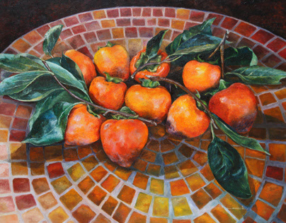 Persimmons - oil paint