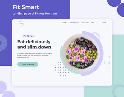 Healthy food delivery | Landing page