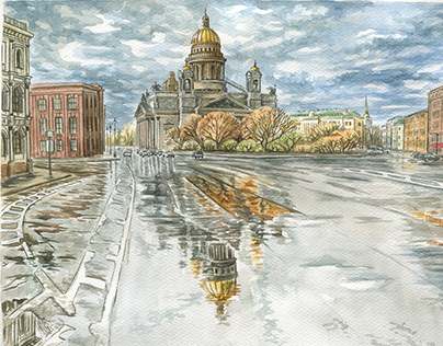 A Rainy Day in St. Petersburg