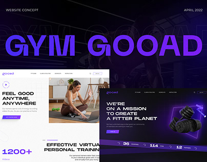 Gooad Gym_Website concept