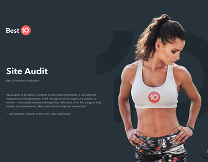 UX and UI audit on a Fitness Brand