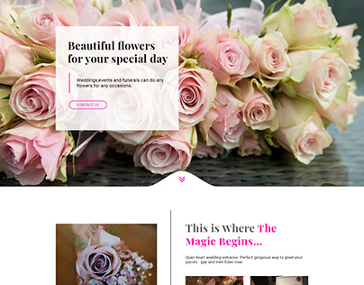 Creative Flower supply website layout