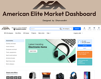 American Elite Market assignment - UI Design