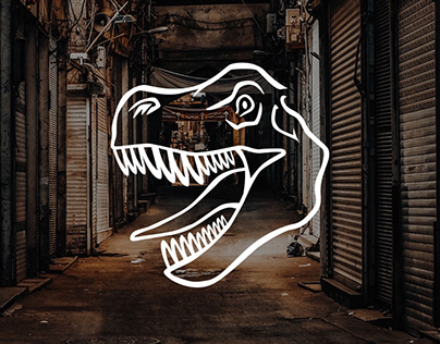 Trex, Dinosaurier, logo, dino, illustration