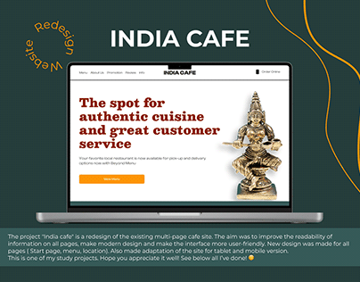 Redesign website "India cafe"