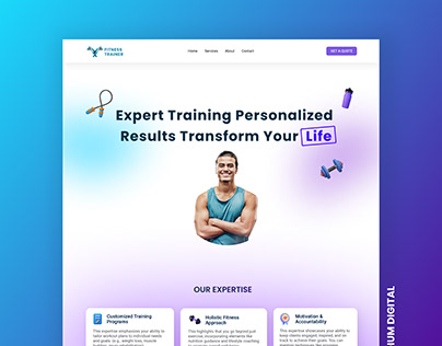 Personal Fitness Trainer Web Ui/Ux Design