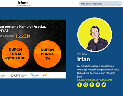 Web design for Blog Irfan+ (https://irfan.id)