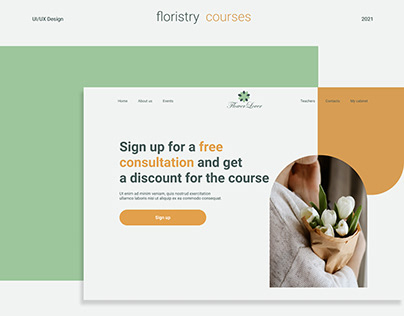 Landing page for floristry courses | LP