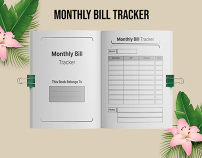 Monthly Bill Tracker For KDP Interiors