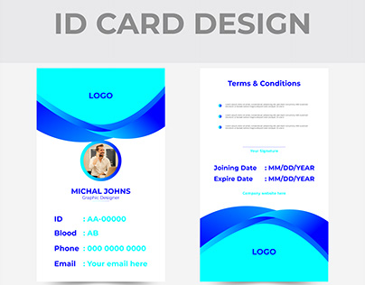 Modern and Professional ID card design template.