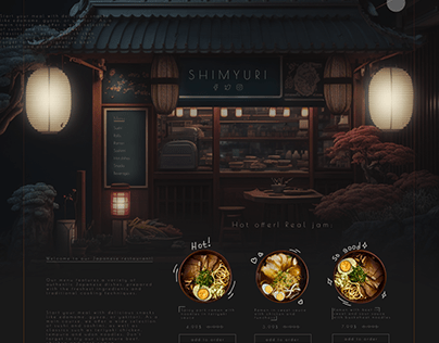 Web-design for Japanese Restaurant