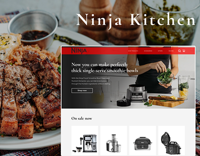 Ninja Kitchen | UI UX website design concept